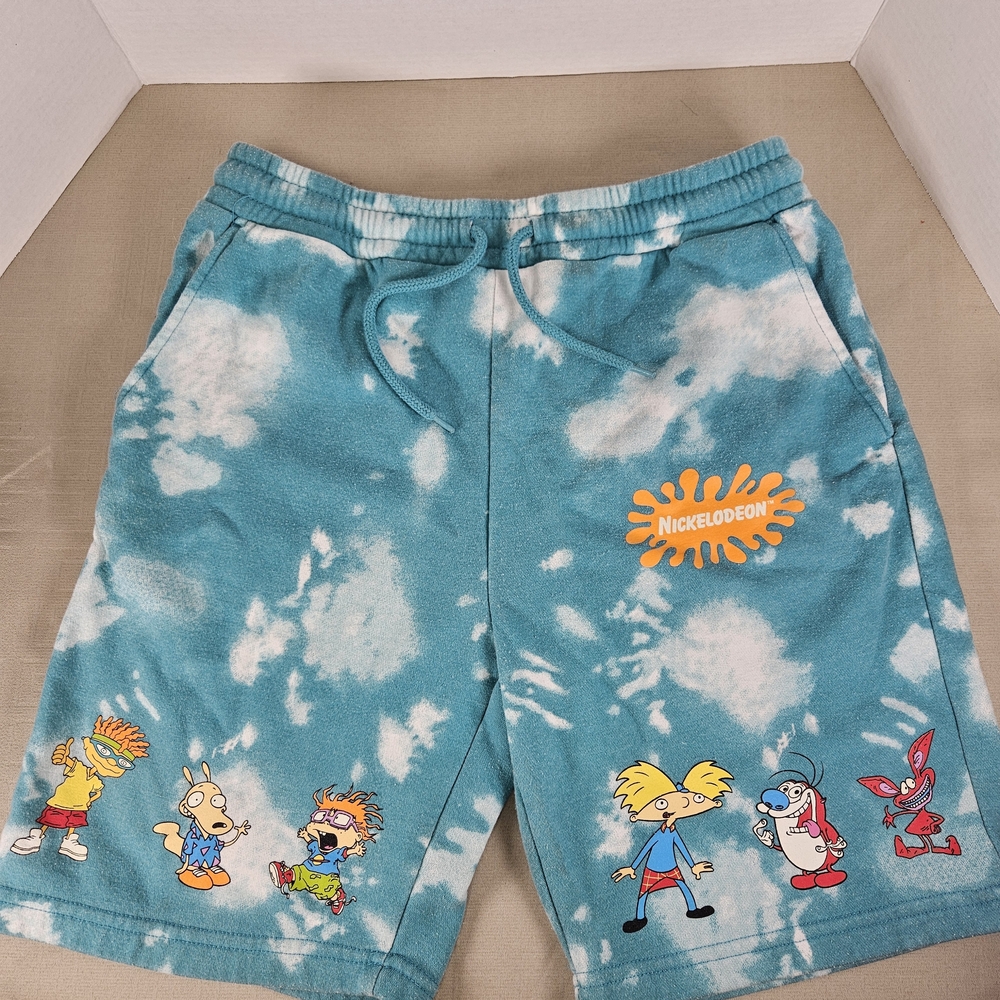 Nickelodeon Blue Tie-Dye Character Shorts
